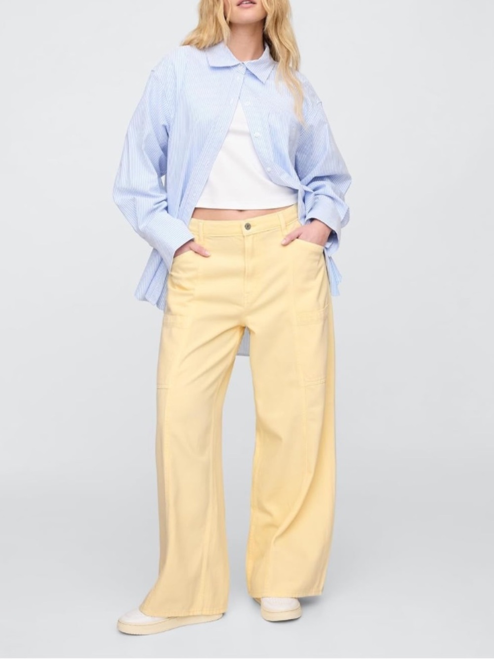 GAP  UltraSoft Baggy Utitity Jeans High-Rise Wide Leg Size 10/30